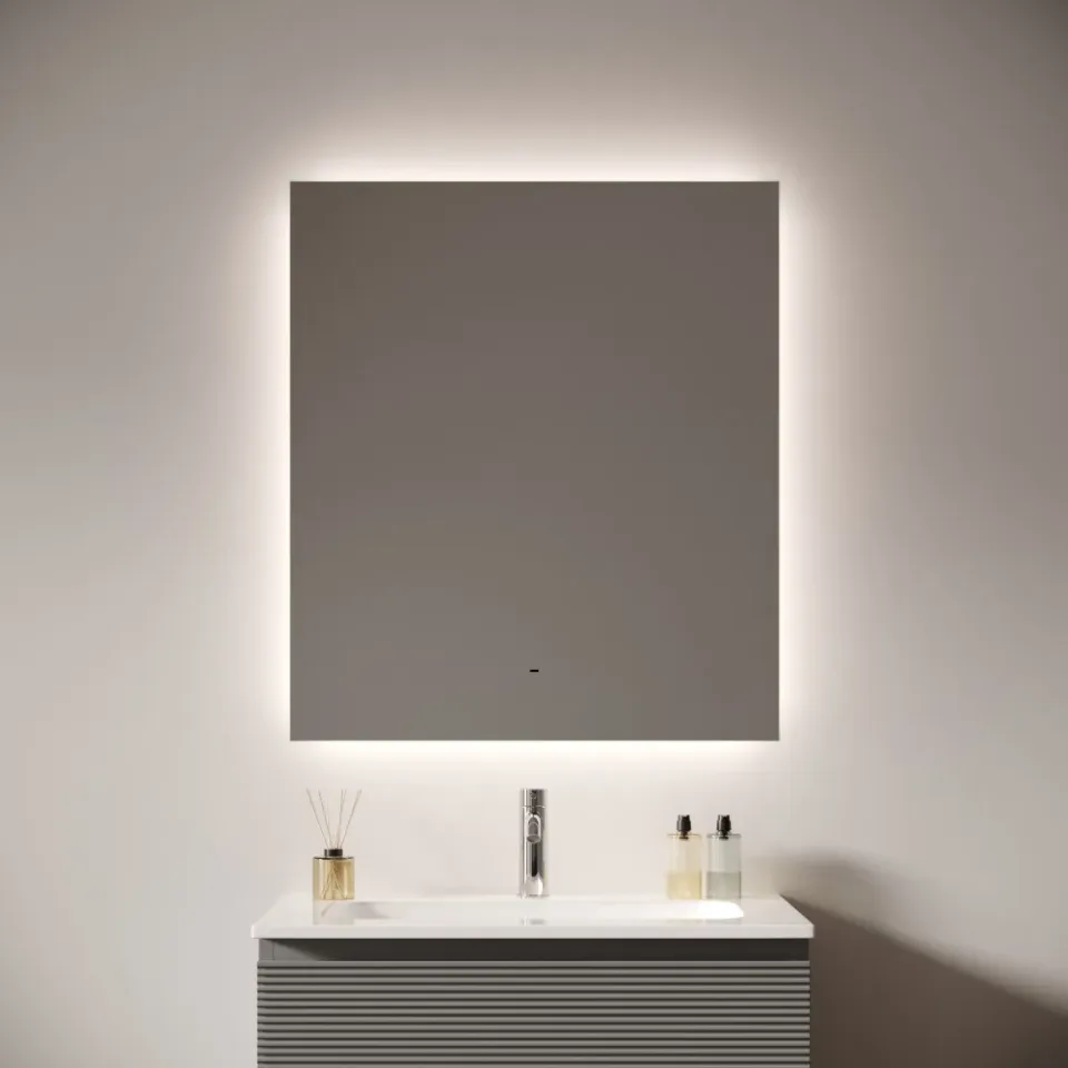 Зеркало с подсветкой Sancos Поле 2.0 (Square 2.0) SQ2.800 80x70 подвесное управление взмахом руки
