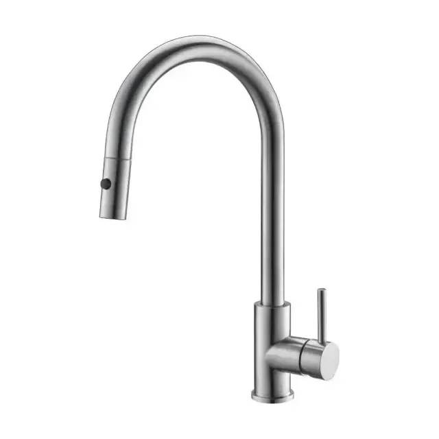 Смеситель BelBagno BB-LAM31B-IN для кухни с выдвижным изливом сатин