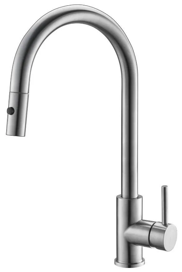 Смеситель BelBagno BB-LAM31B-IN для кухни с выдвижным изливом сатин
