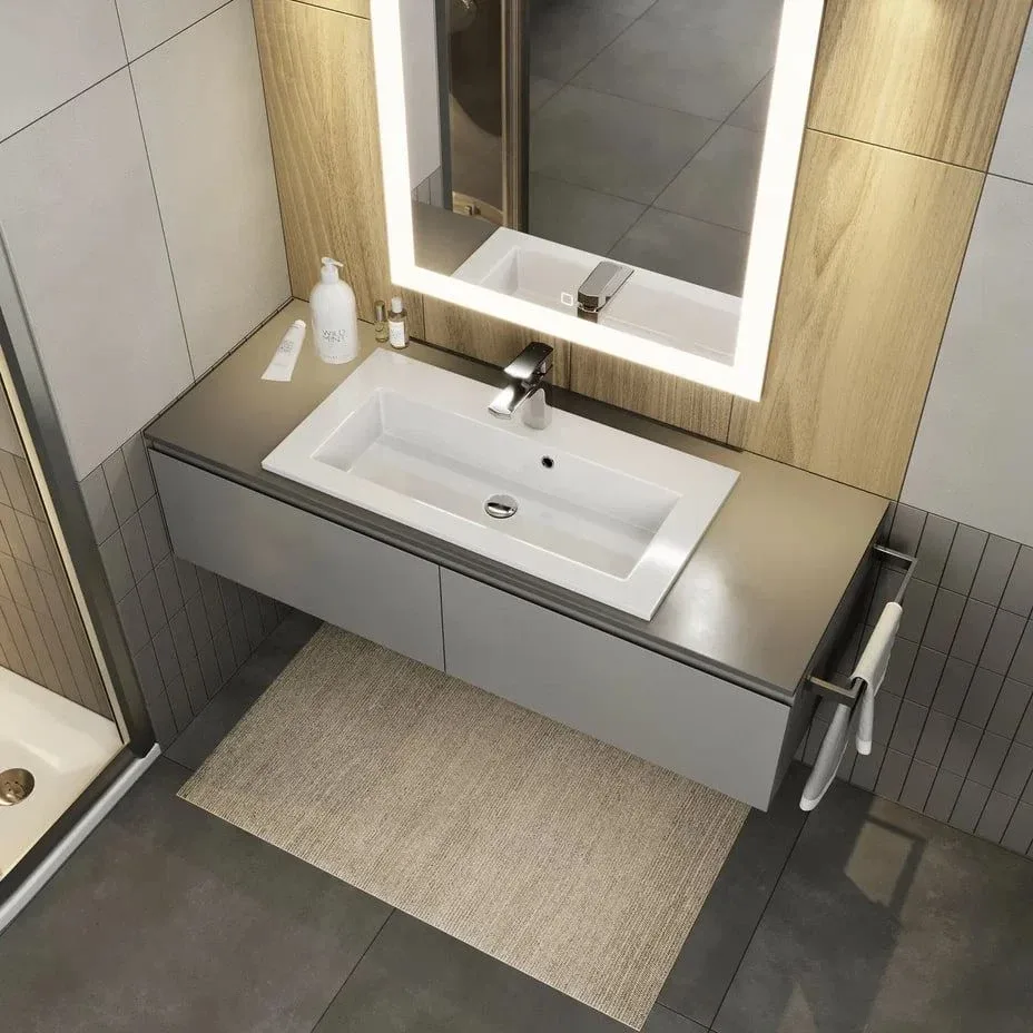 Встраиваемая раковина Uperwood Aurora 71*36 белая глянцевая