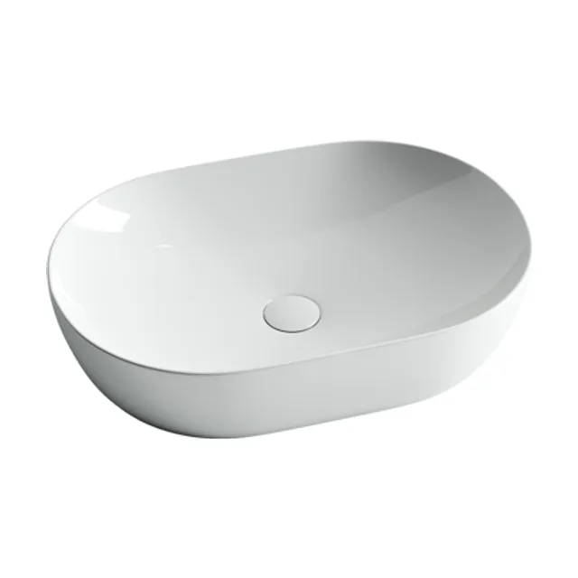 Раковина из сантехнического фарфора Ceramica Nova Элемент (Element) 60 см CN5009 накладная цвет белый