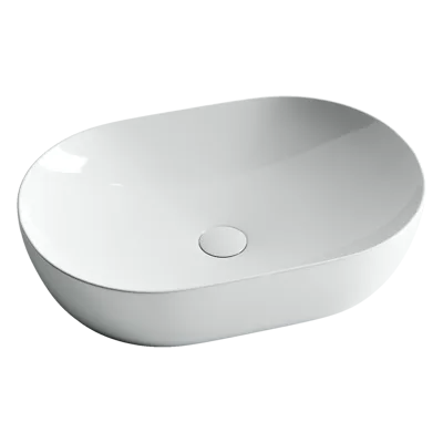 Раковина из сантехнического фарфора Ceramica Nova Элемент (Element) 60 см CN5009 накладная цвет белый