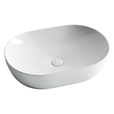 Раковина из сантехнического фарфора Ceramica Nova Элемент (Element) 60 см CN5009 накладная цвет белый