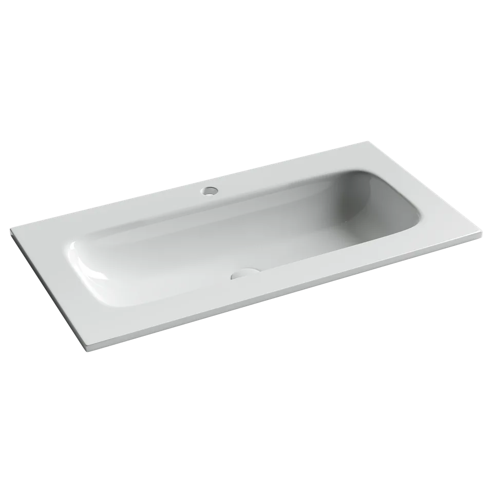 Раковина из сантехнического фарфора Ceramica Nova Грация (Grace) 91 см CN7019 накладная цвет белый