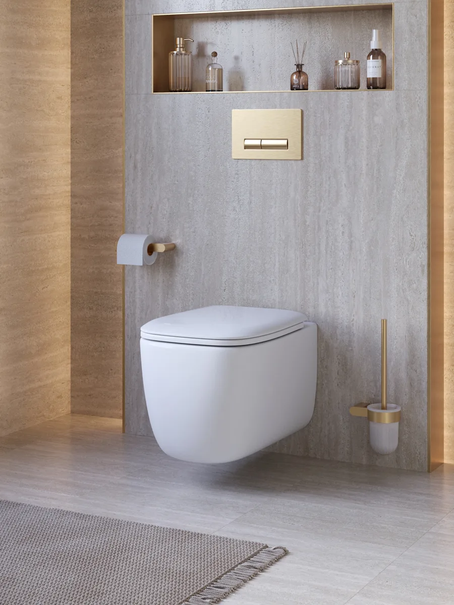 Унитаз подвесной безободковый с сиденьем CEZARES COMFORT CZR-380-TH-TOR/SC
