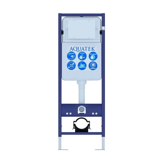 Инсталляция для подвесного унитаза узкая Aquatek Standart 37 INS-0000017 , 1130*370*150 мм, +звукоизоляционная прокладка