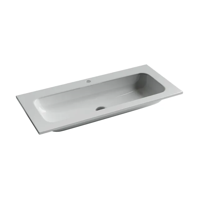 Раковина из сантехнического фарфора Ceramica Nova Грация (Grace) 101 см CN7013 накладная цвет белый