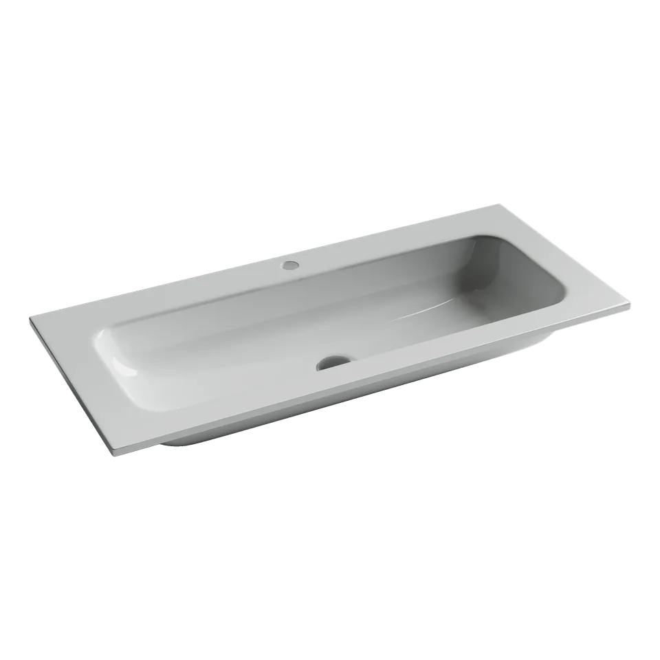 Раковина из сантехнического фарфора Ceramica Nova Грация (Grace) 101 см CN7013 накладная цвет белый