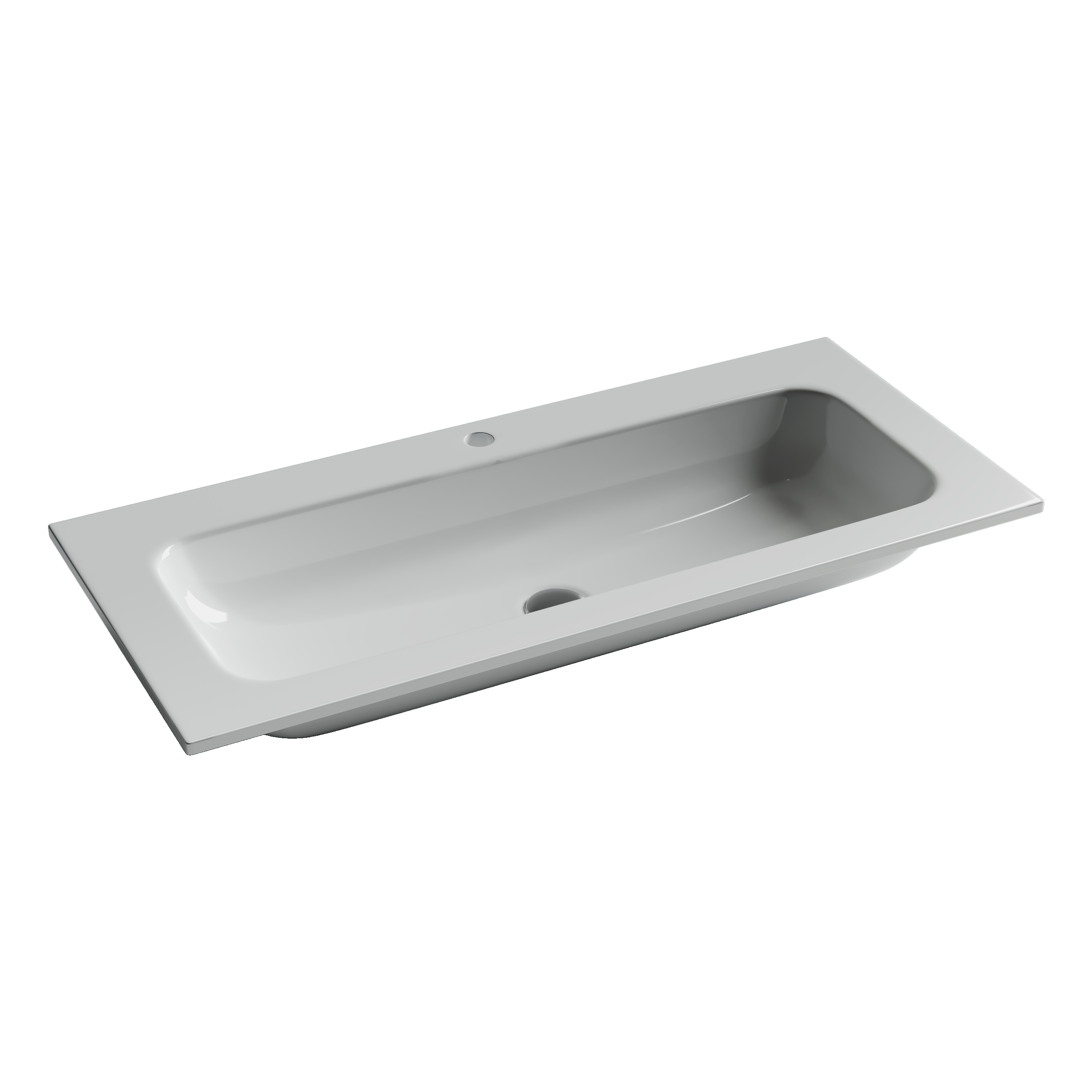 Раковина из сантехнического фарфора Ceramica Nova Грация (Grace) 101 см CN7013 накладная цвет белый
