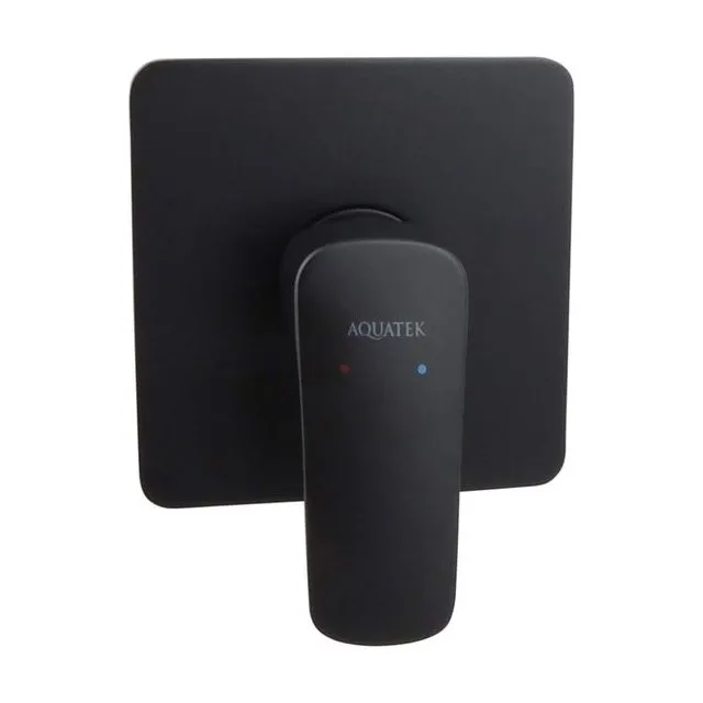 Смеситель для душа AQUATEK (внешняя и скрытая часть), матовый черный AQ1066MB ВЕГА