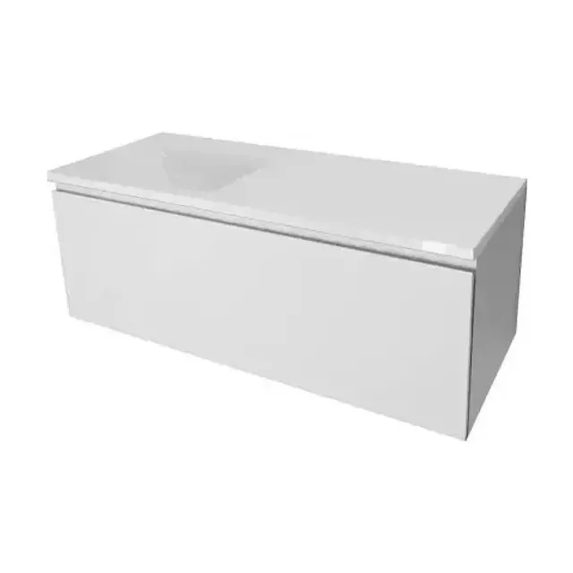 Тумба с раковиной Эстет Dallas Luxe 105 R подвесная 1 длинный ящик белая ФР-00009678