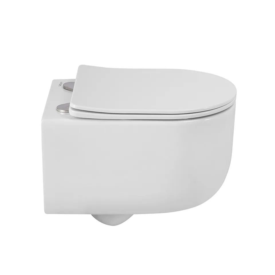 Унитаз подвесной безободковый с сиденьем и смывом TORNADO BelBagno SOFT-TOR BB084CH-TOR/SC