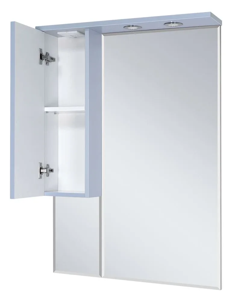 Зеркало-шкая Misty Терра 70 L серый с подсветкой