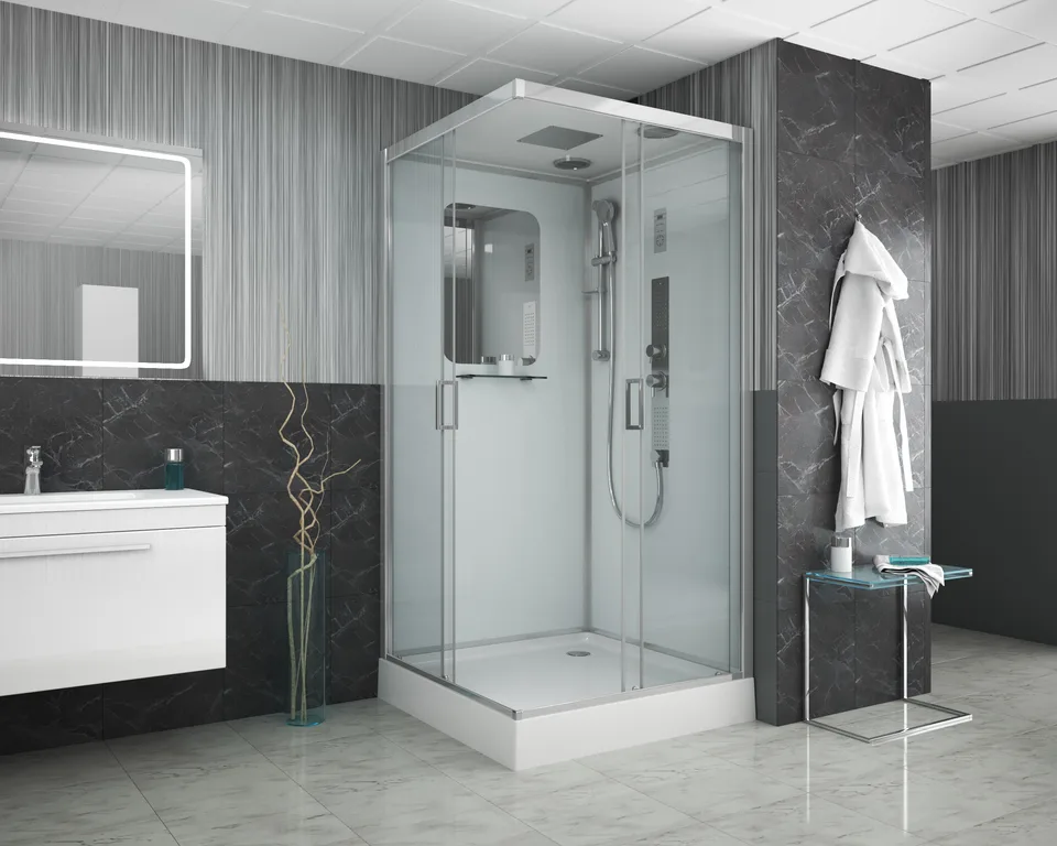 Душевая кабина Niagara Premium NG-6001-01GQ (90х90х210) низкий поддон(16 см),стекло прозрачное,4 места