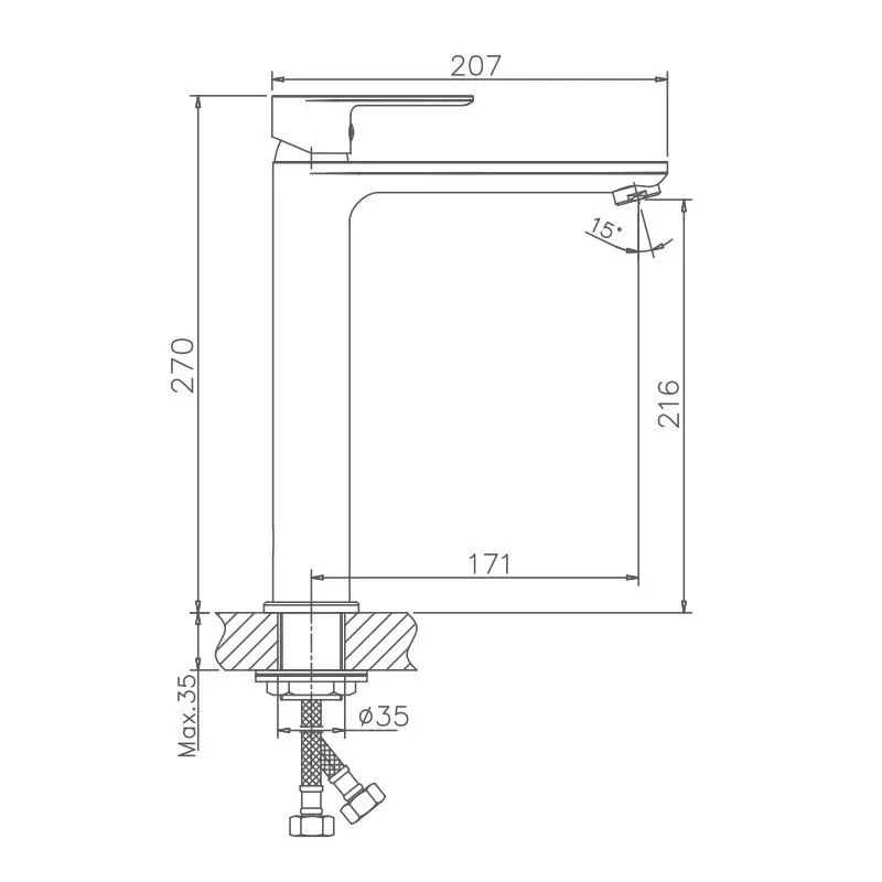 Смеситель Haiba HB11505-8 для раковины белый/хром
