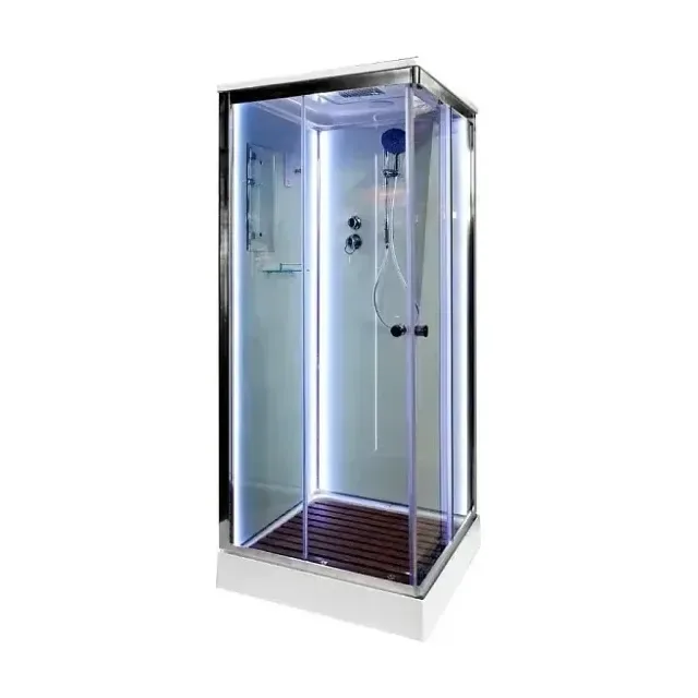 Душевая кабина Deto K401S 100х100х200 с контурной подсветкой
