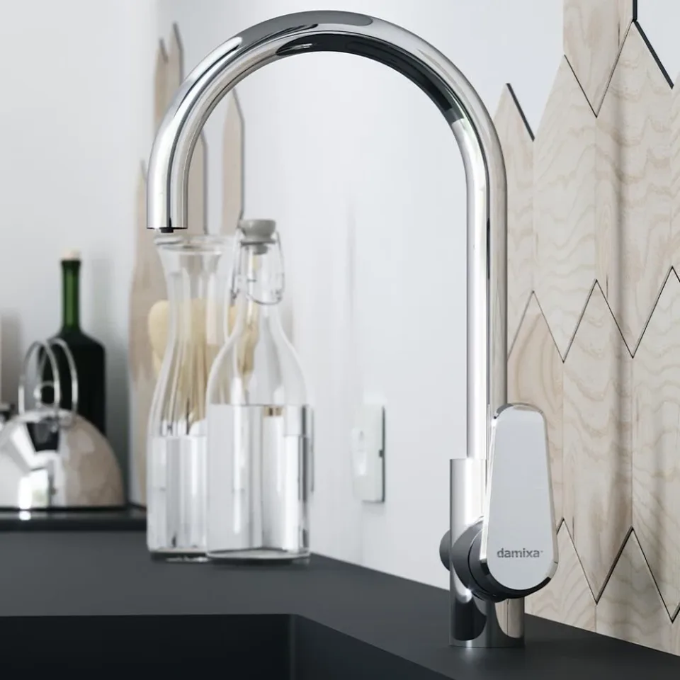 Смеситель Damixa Merkur 400730000 для кухни с функцией подключения фильтра хром