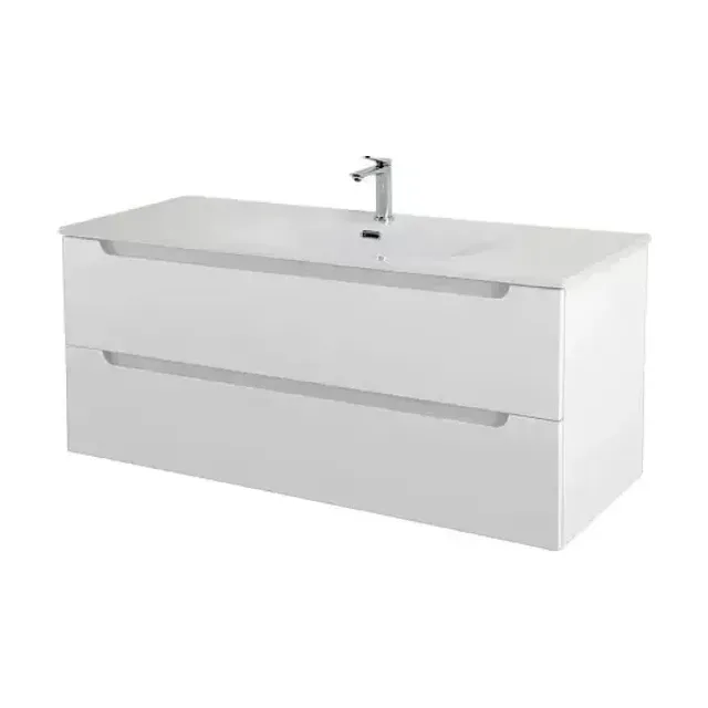 Тумба с раковиной BelBagno Этна (Etna) 120 белая матовая (раковина BB-8099-120)