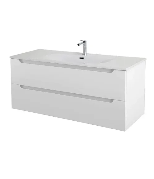Тумба с раковиной BelBagno Этна (Etna) 120 белая матовая (раковина BB-8099-120)