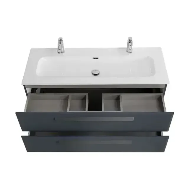 Тумба с раковиной Cezares Эко-Кер (Eco-Cer) 120 графит (раковина CZR-8073-120-1-2)