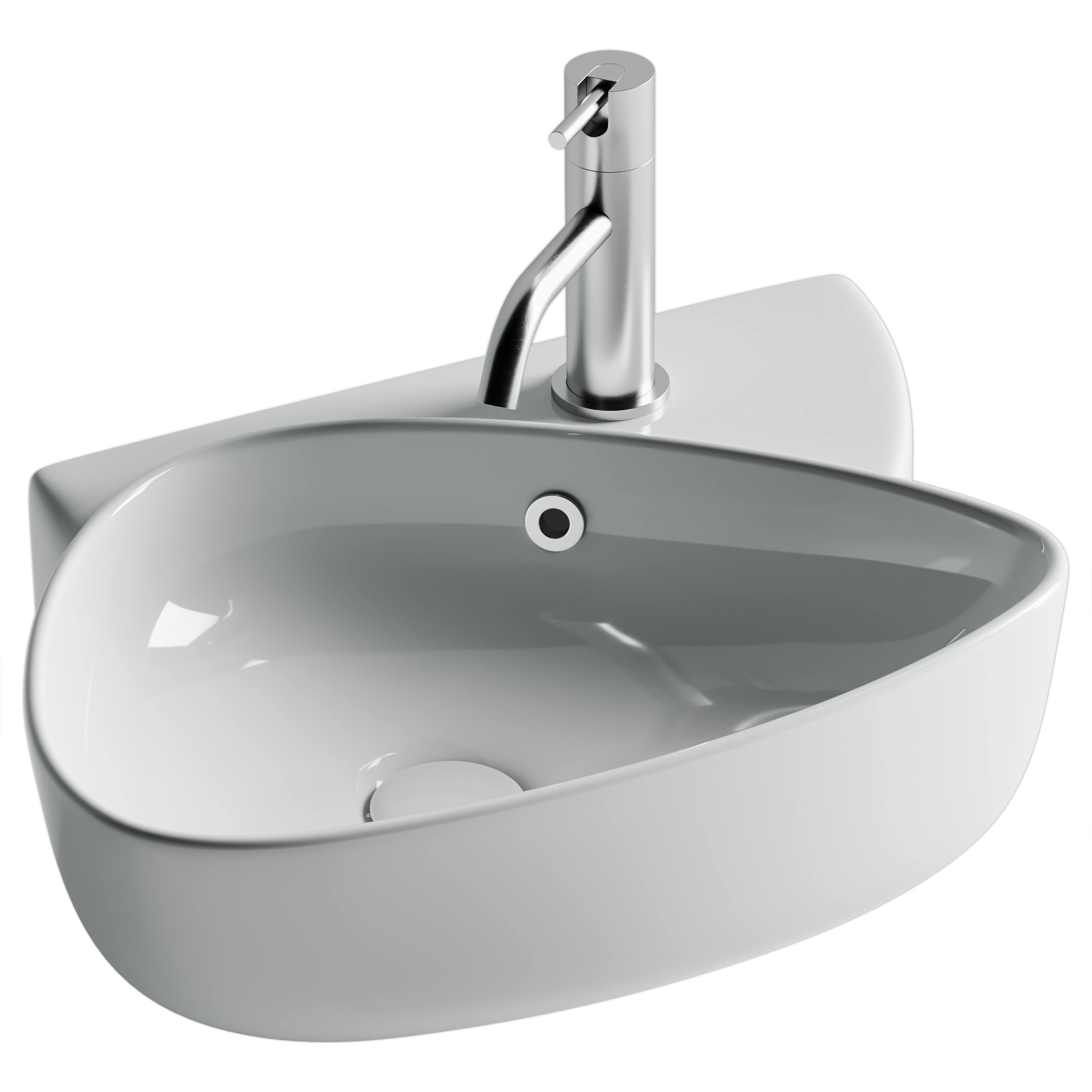 Раковина из сантехнического фарфора Ceramica Nova Элемент (Element) 50 см CN5049 подвесная цвет белый