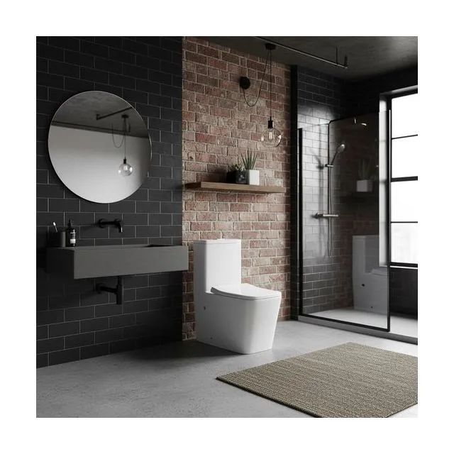 Унитаз напольный Grossman Classic GR-4486SQ (670х360х800) безободковый,белый,моноблок с тонкой крышкой,микролифт,смыв торнадо