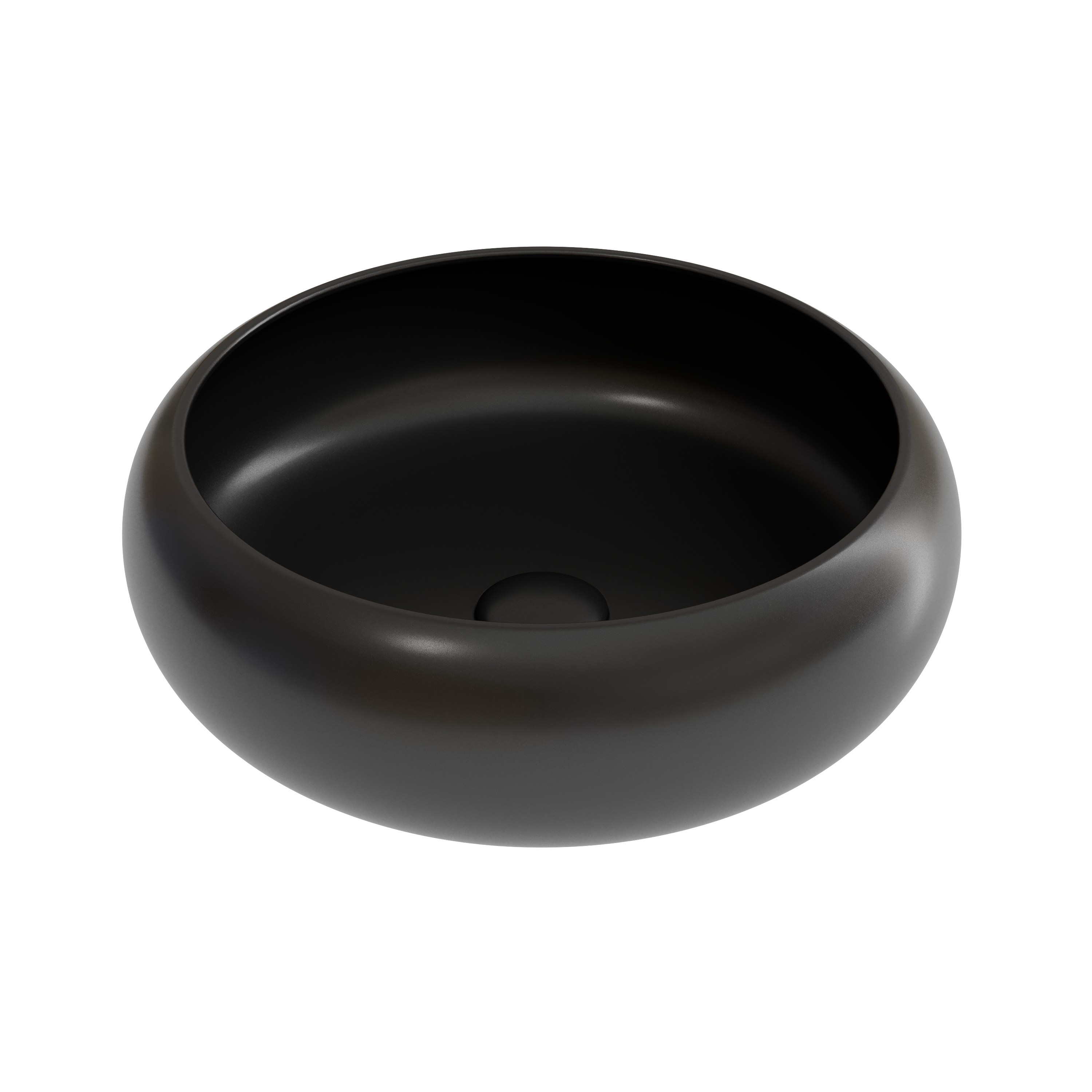 Раковина из сантехнического фарфора Ceramica Nova Элемент (Element) 36 см CN6050MB накладная цвет черный матовый