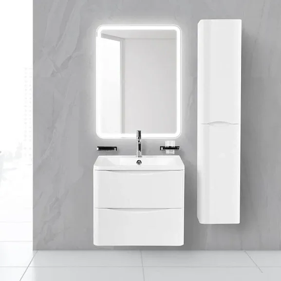 Комплект мебели BelBagno Аква (Acqua) 70 белый глянец