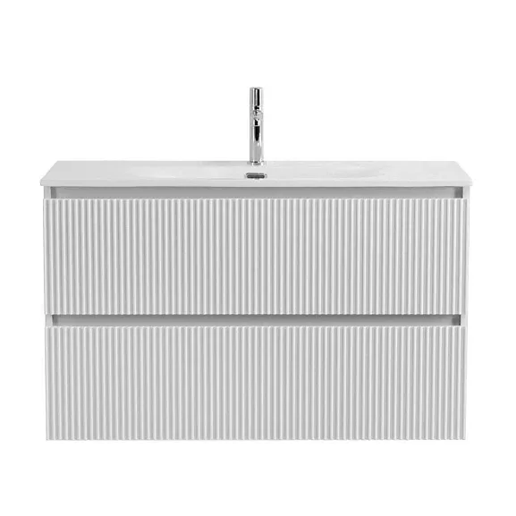 Тумба с раковиной BelBagno Uno-Mini 100 белый матовый