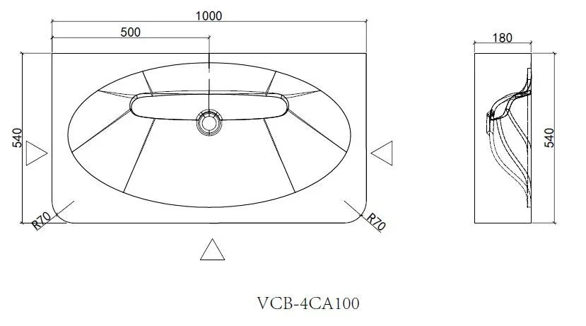 Тумба с раковиной Vincea Каприз (Caprise) 100 светло-серая матовая