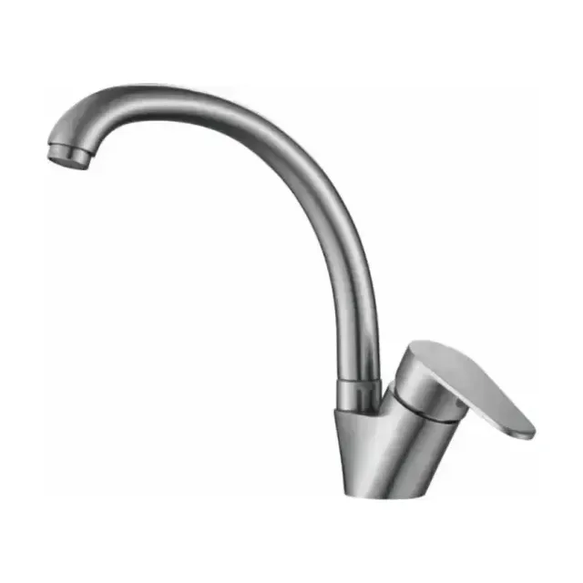 Смеситель Haiba HB41801-2 для кухни сталь матовая