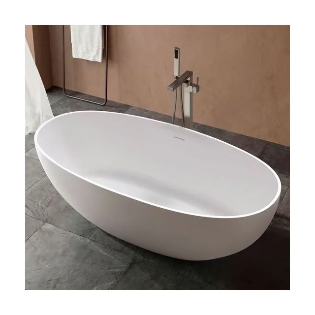 Ванна Vincea Солид Серфейс (Solid Surface) VBT-4S06-1800MW 180х80 отдельностоящая овальная универсальная