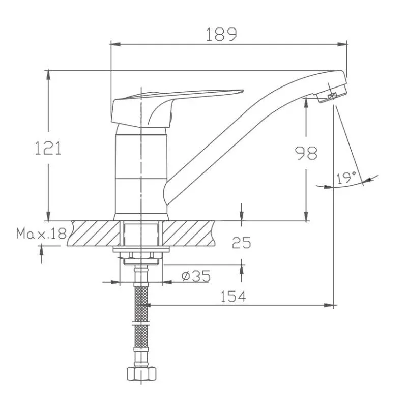 Смеситель Haiba HB4537-2 для кухни