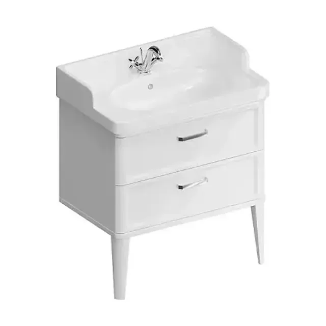 Тумба с раковиной Kerama Marazzi Pompei 80 белый глянец, 2 ящика