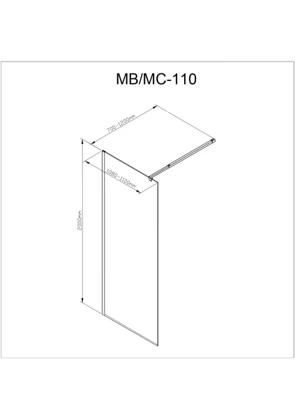 Душевая перегородка AvaCan MC110 MT