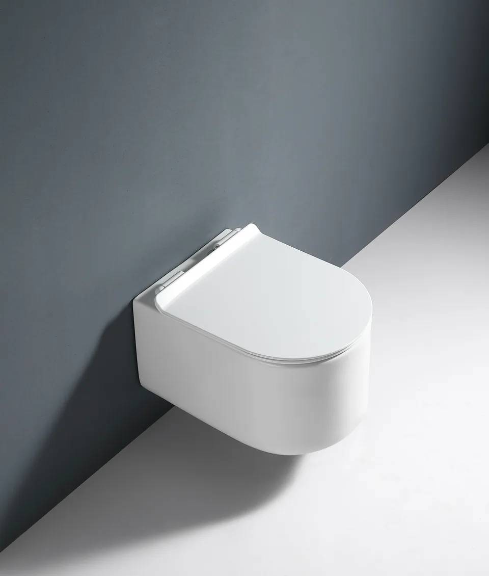 Унитаз подвесной Grossman Thin Rim GR-5606SQ (500х360х362) тонкий ободок,белый с тонкой крышкой,микролифт,смыв торнадо,1 место