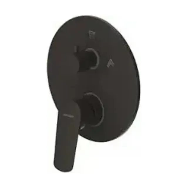 Смеситель Bravat Rhein (PB8429564BW-2-ENG+D982BW-B-ENG) для ванны и душа скрытый монтаж (2-функц) черный матовый (комплект)