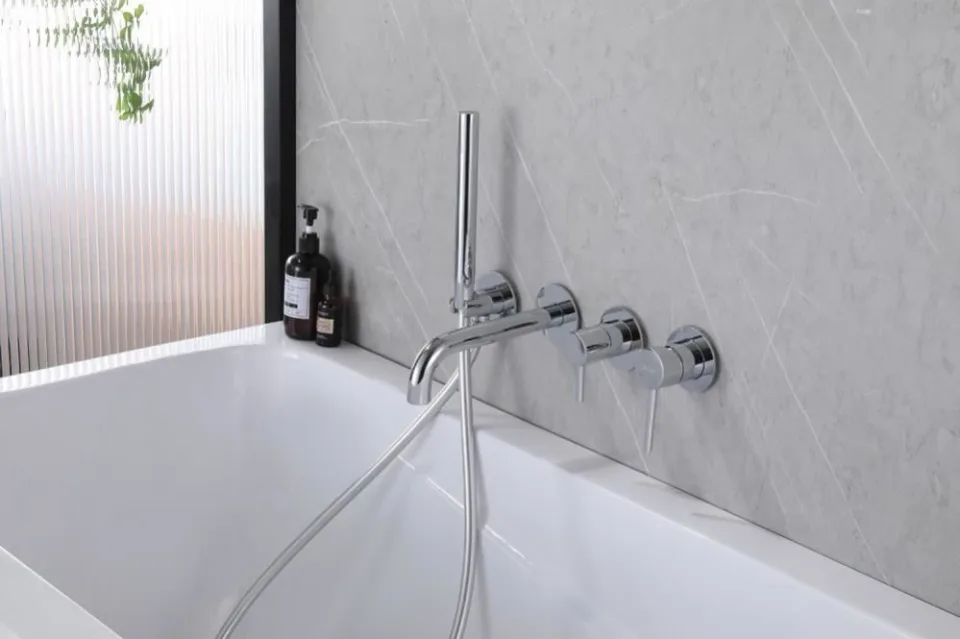 Смеситель ABBER Wasser Kreis AF8130 для ванны и душа скрытого монтажа, хром
