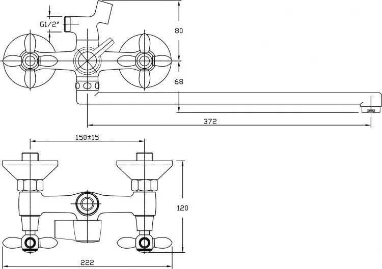 Смеситель Agger Retro A1921100 универсальный