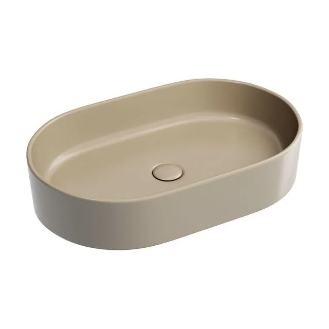 Раковина из сантехнического фарфора Ceramica Nova Элемент (Element) 61 см CN6048MC накладная цвет бежевый матовый