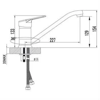 Смеситель Lemark Luna для кухни LM4104C