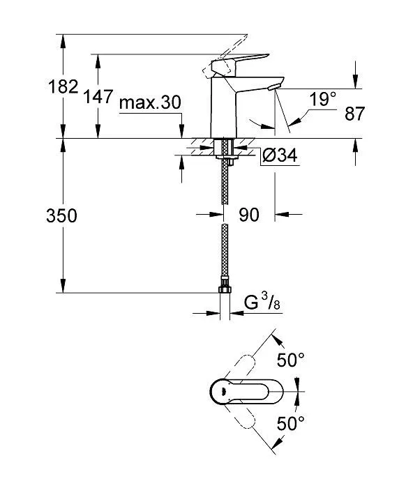 Смеситель Grohe BauEdge 23330000 для раковины