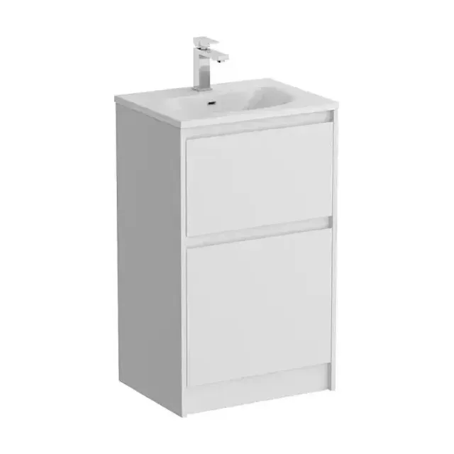Комплект мебели BelBagno Крафт (Kraft) 39 50 напольный белый матовый (раковина BB-8099-3-50)