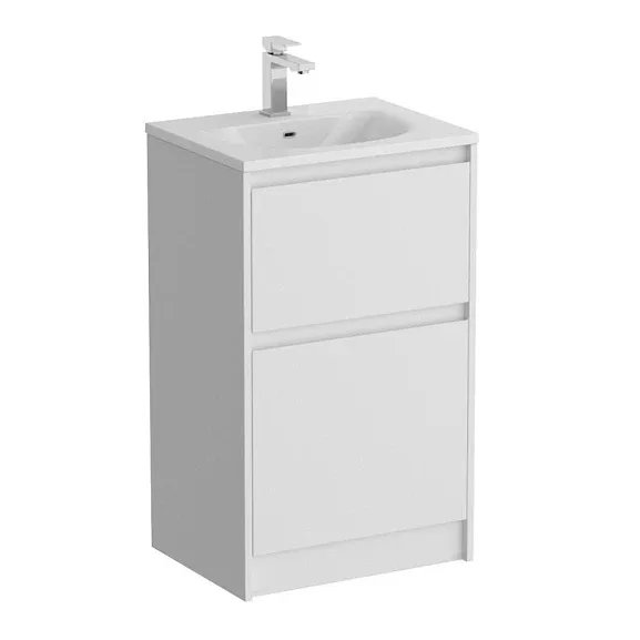 Комплект мебели BelBagno Крафт (Kraft) 39 50 напольный белый матовый (раковина BB-8099-3-50)