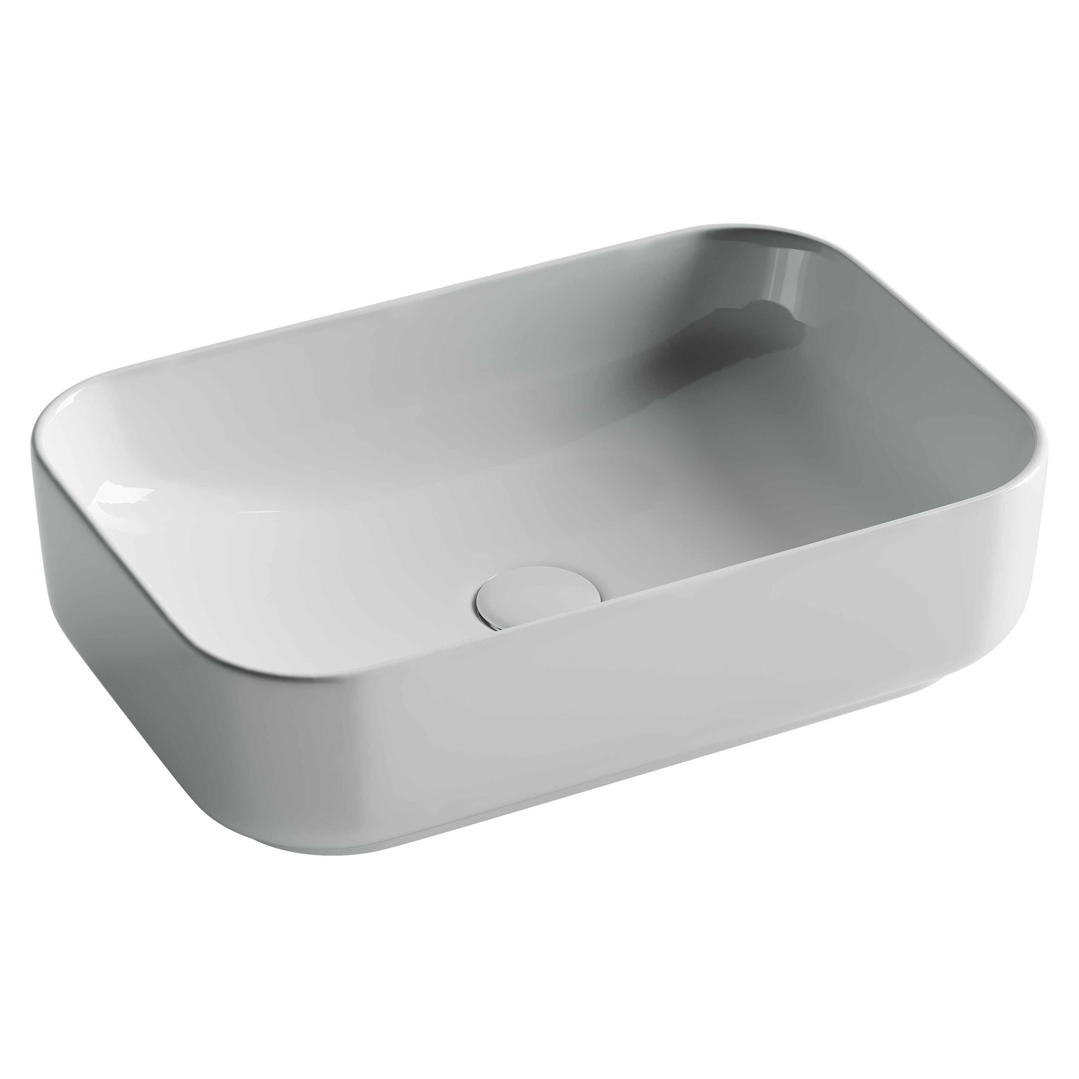 Раковина из сантехнического фарфора Ceramica Nova Элемент (Element) 51 см CN5043 накладная цвет белый