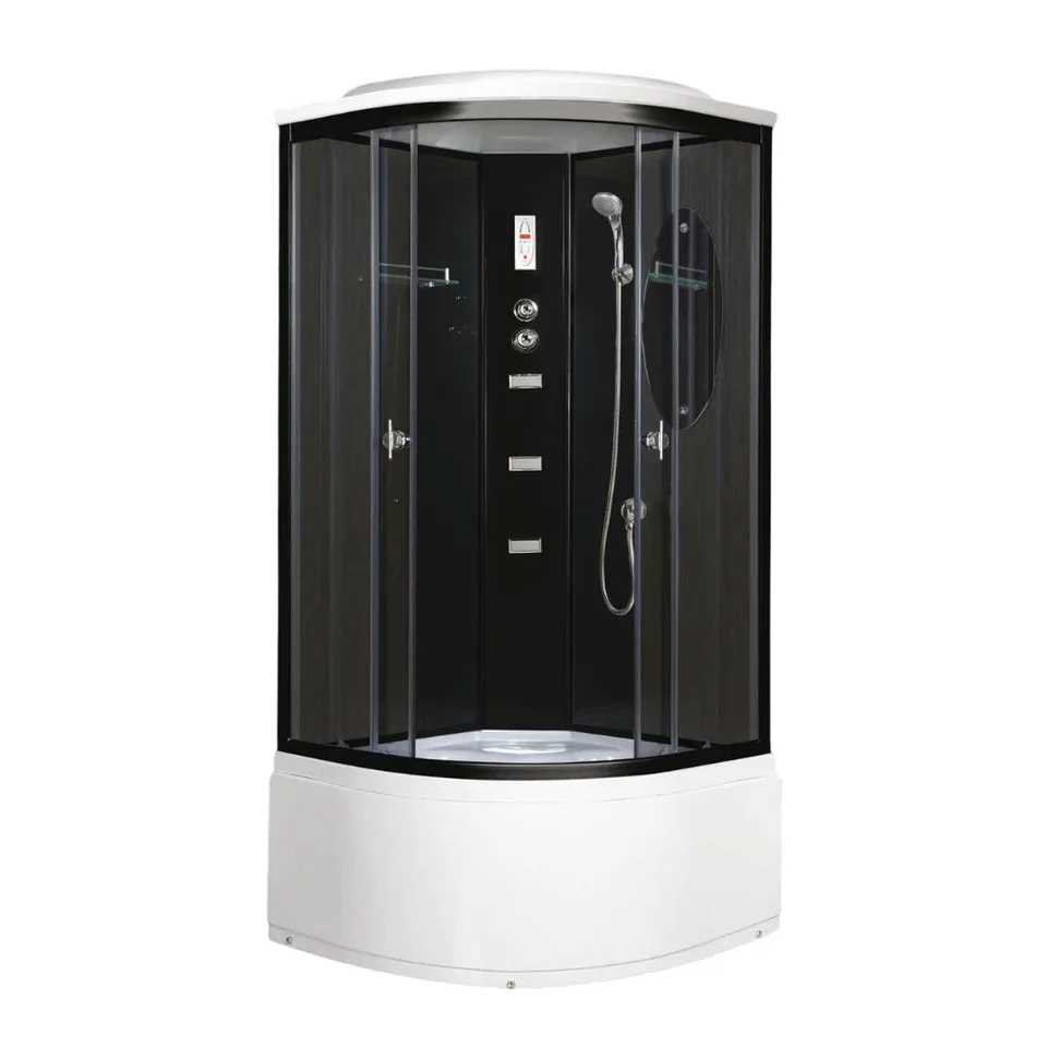 Душевая кабина Niagara Ultra NG-212-01N (100х100х220) высокий поддон(48см),черный,стекло тонированное,4 места