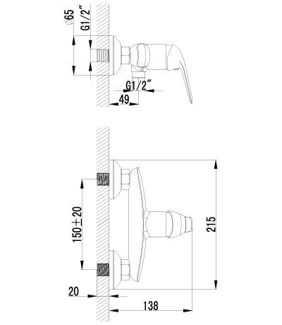 Смеситель Lemark Plus Advance для душа