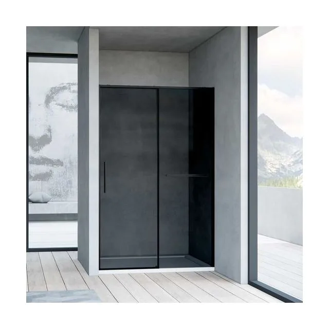 Душевая дверь Vincea Слим Софт (Slim Soft) VDS-1SS120CGB 120х200 стекло тонированное 6 мм профиль черный