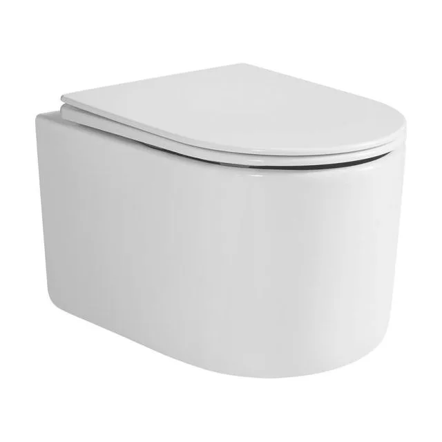 Унитаз подвесной Grossman Thin Rim GR-5602S (520х365х345) тонкий ободок,белый с тонкой крышкой,микролифт