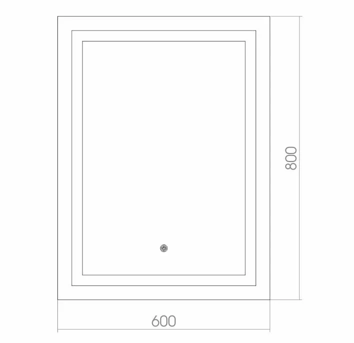 Зеркало Aquanika Quadro 60*80 AQQ6080RU50 с подсветкой и сенсорным выключателем